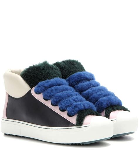 fendi sneakers sale womens|Fendi shearling trimmed sneakers.